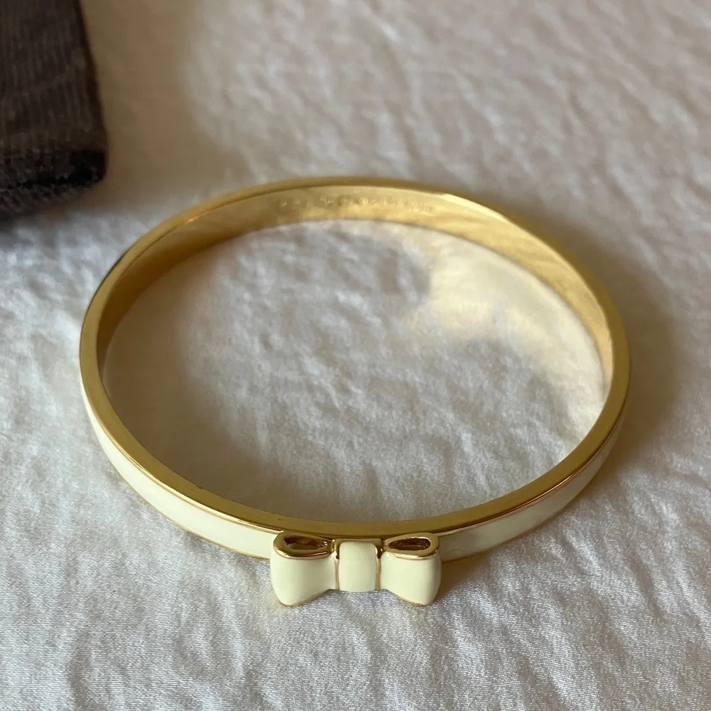 kate spade: Cream “Take a Bow” Bracelet- Gold Tone - Picture 5 of 14